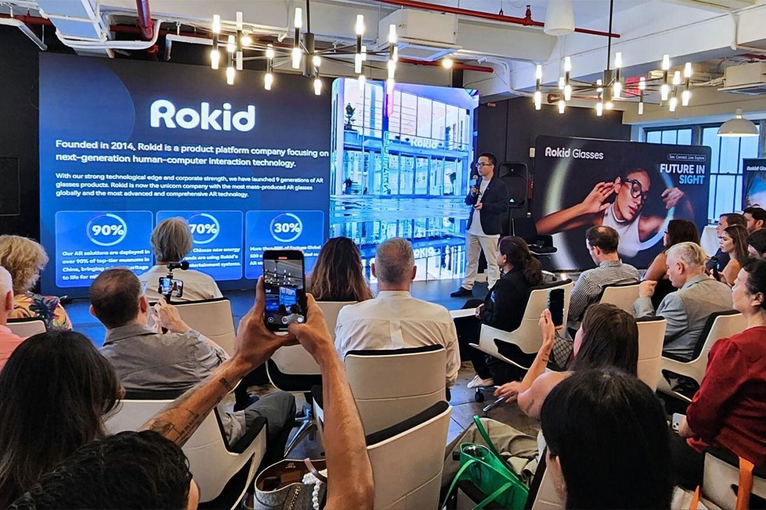 Rokid glasses presented on stage