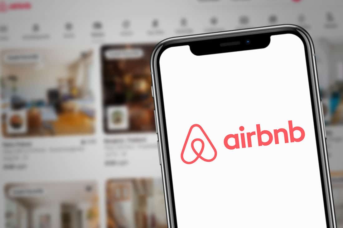 Airbnb Logo Displayed on Smartphone Screen