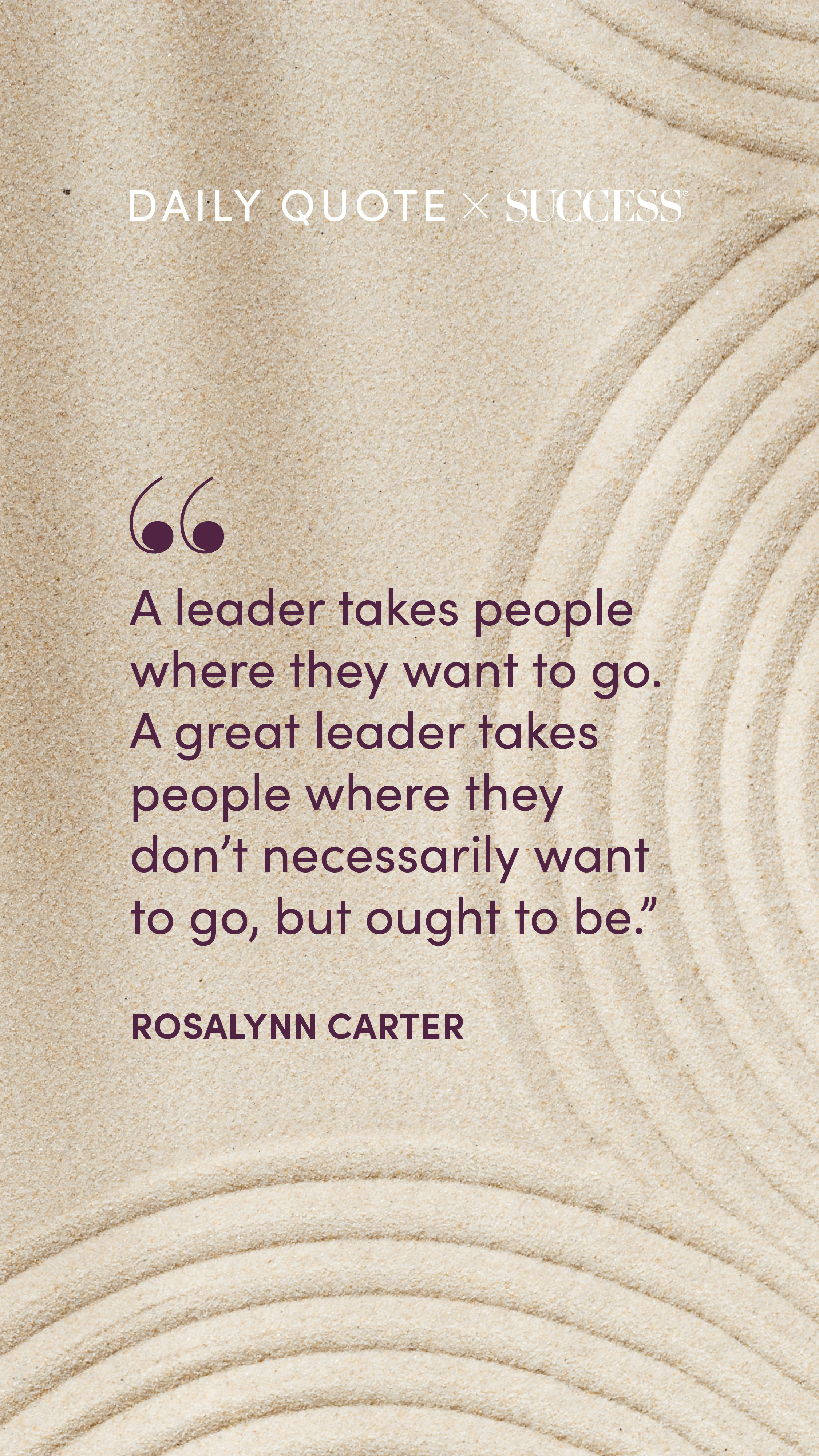 Quote graphic from Rosalynn Carter on Lead with Heart