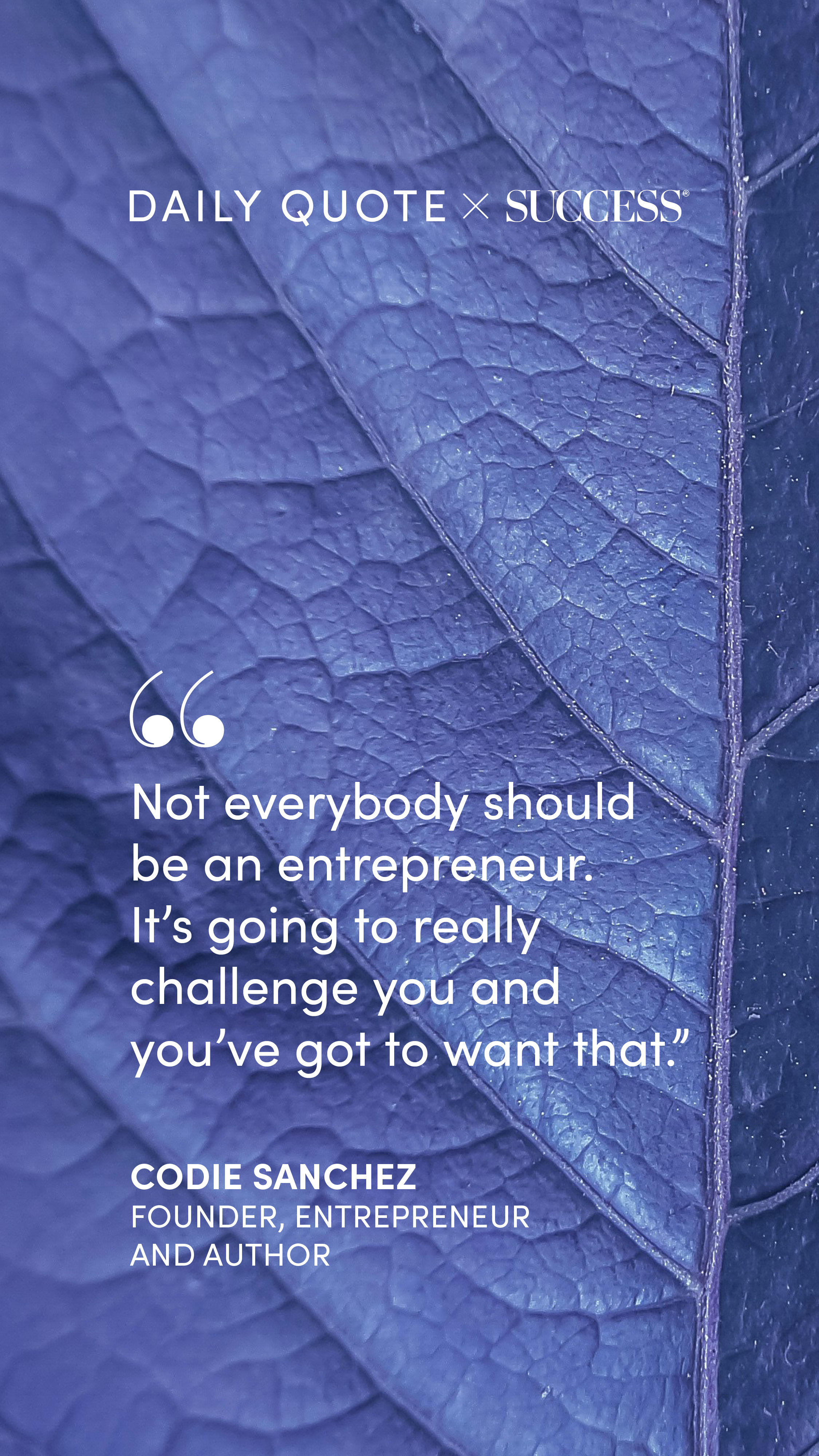 A recent SUCCESS daily quote graphic