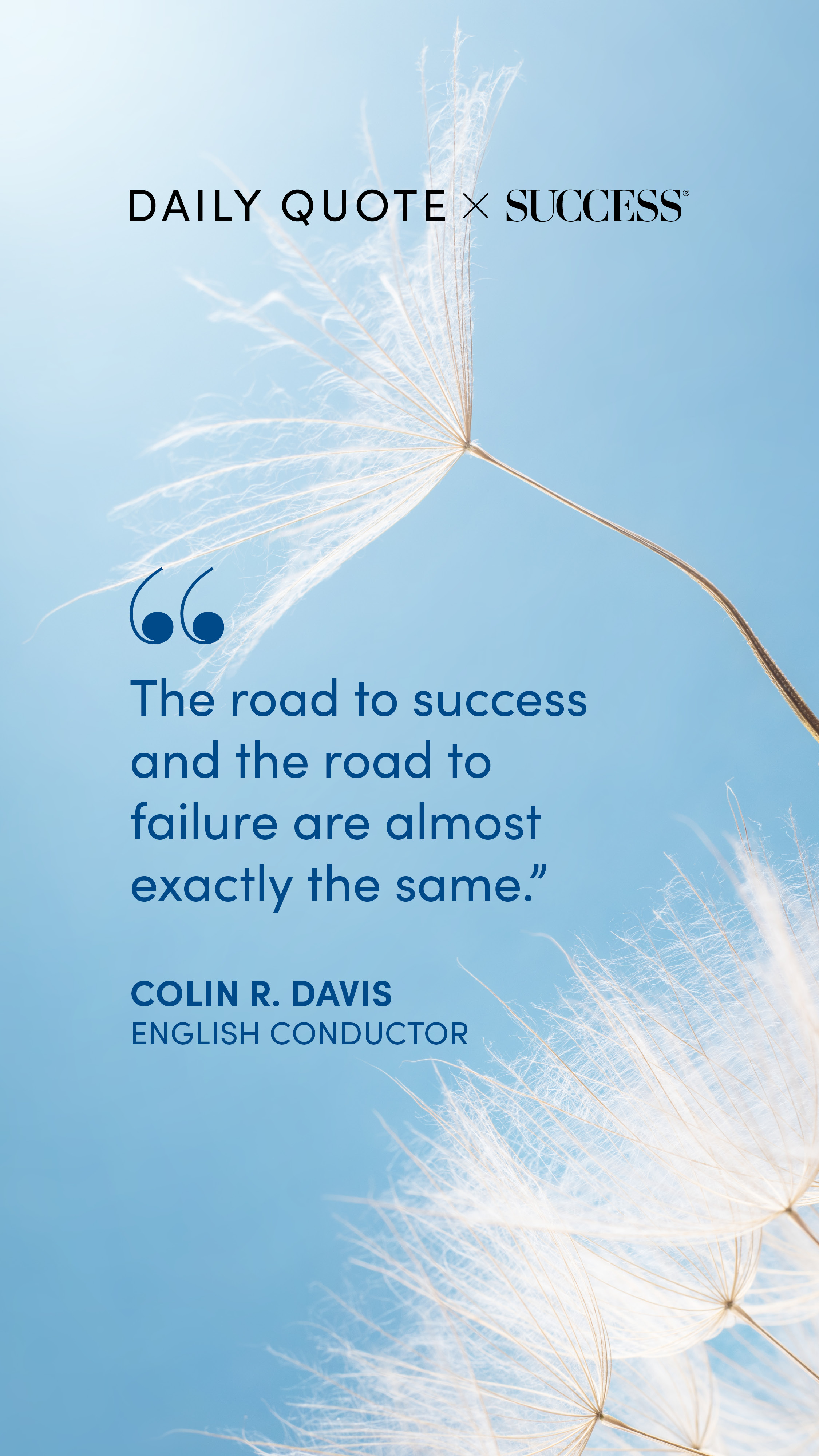 A recent SUCCESS daily quote graphic