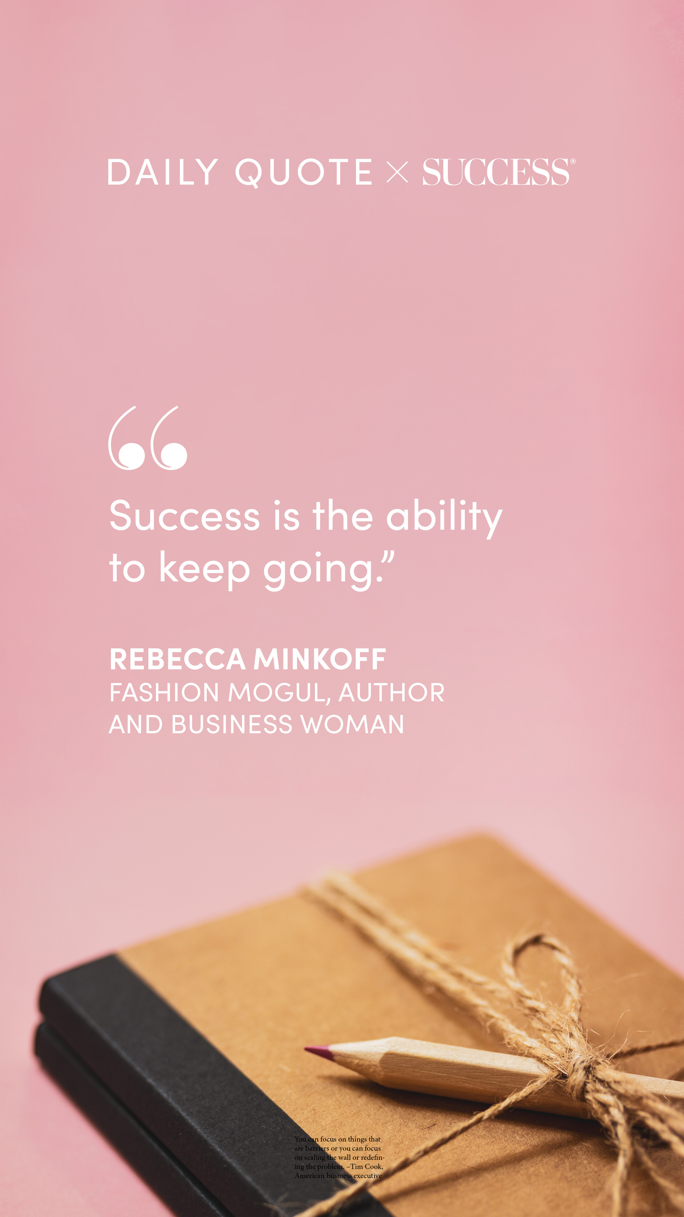 A recent SUCCESS daily quote graphic