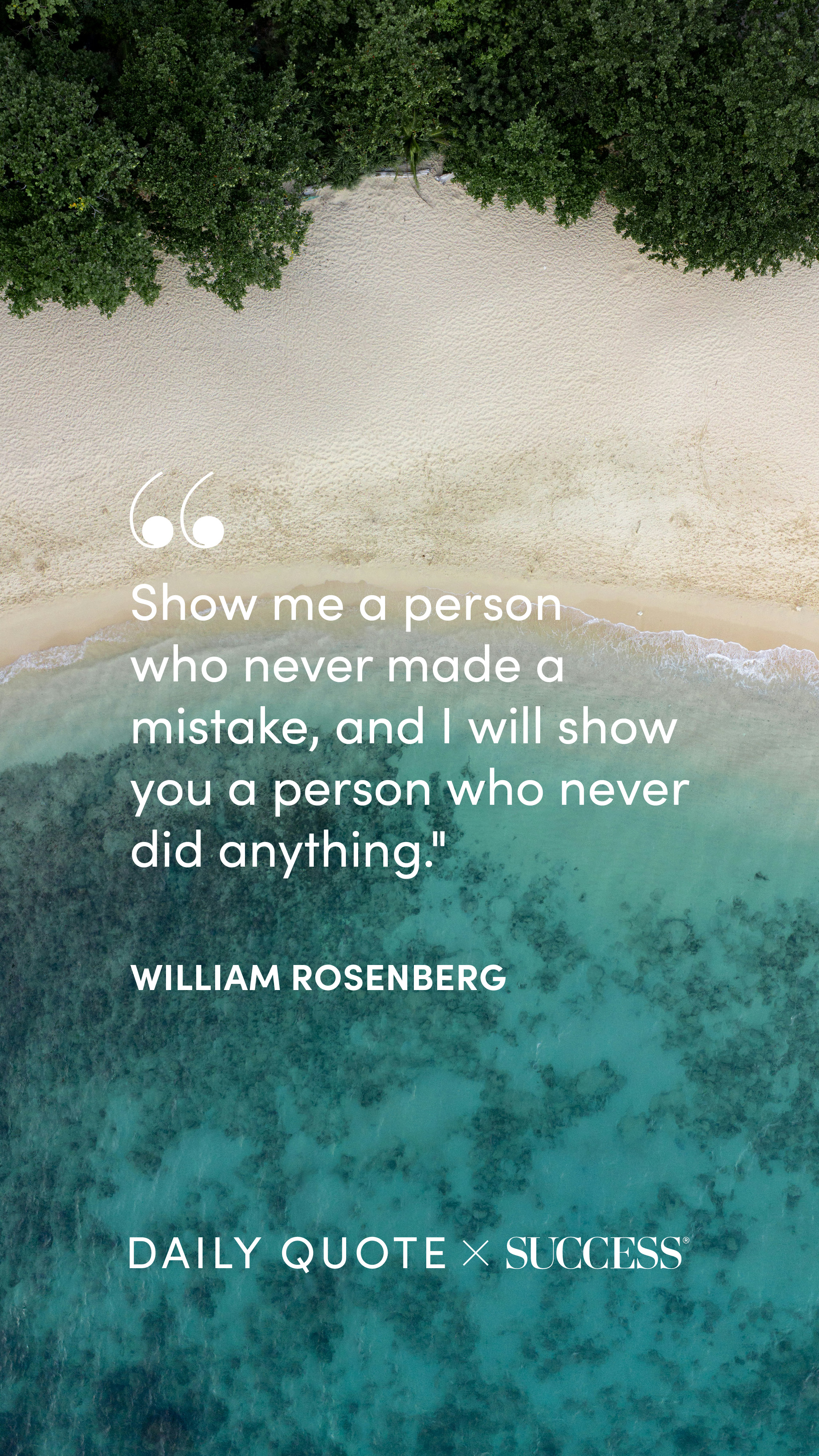 Quote graphic from William Rosenberg on Find Your Edge