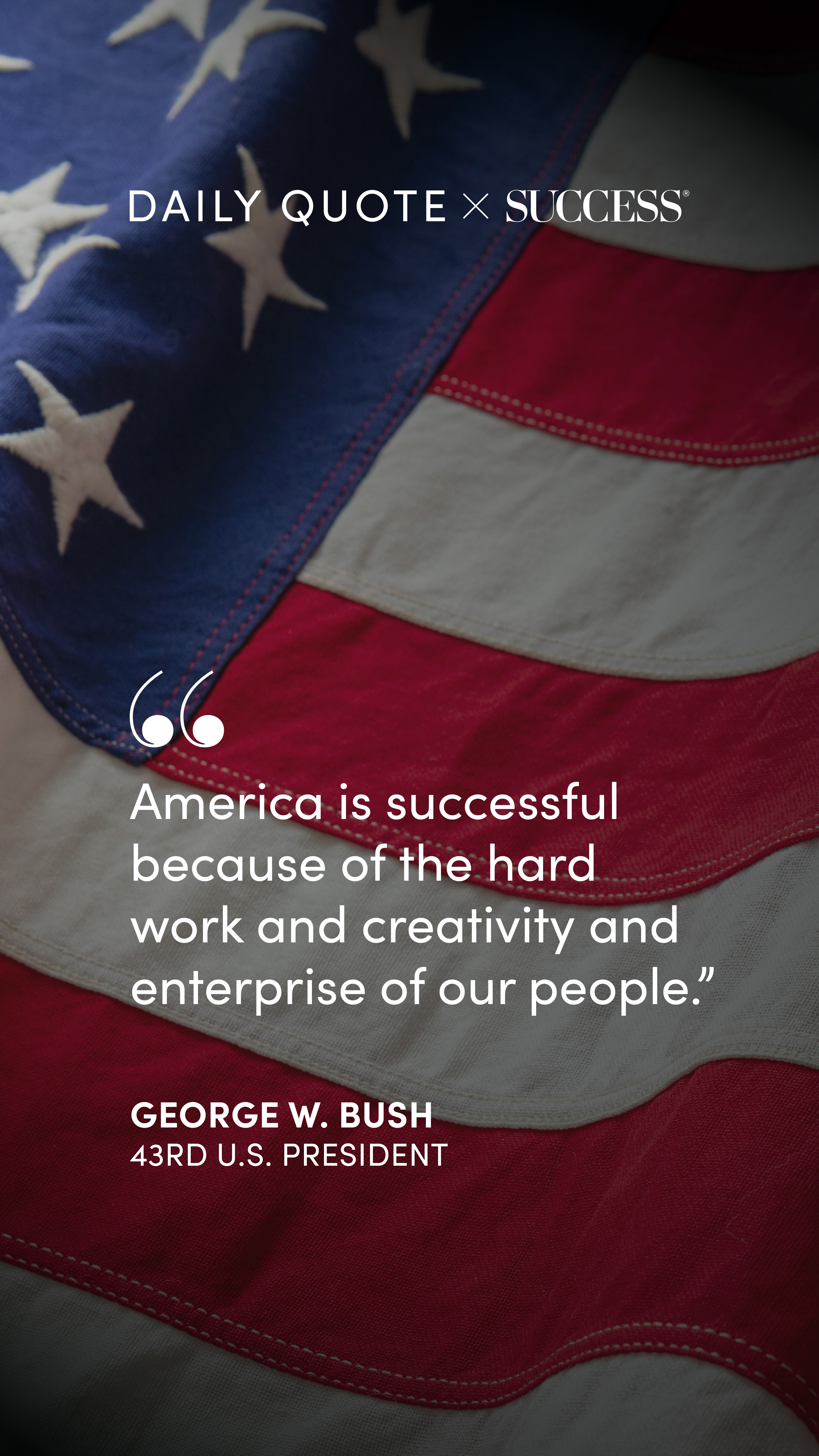 A recent SUCCESS daily quote graphic