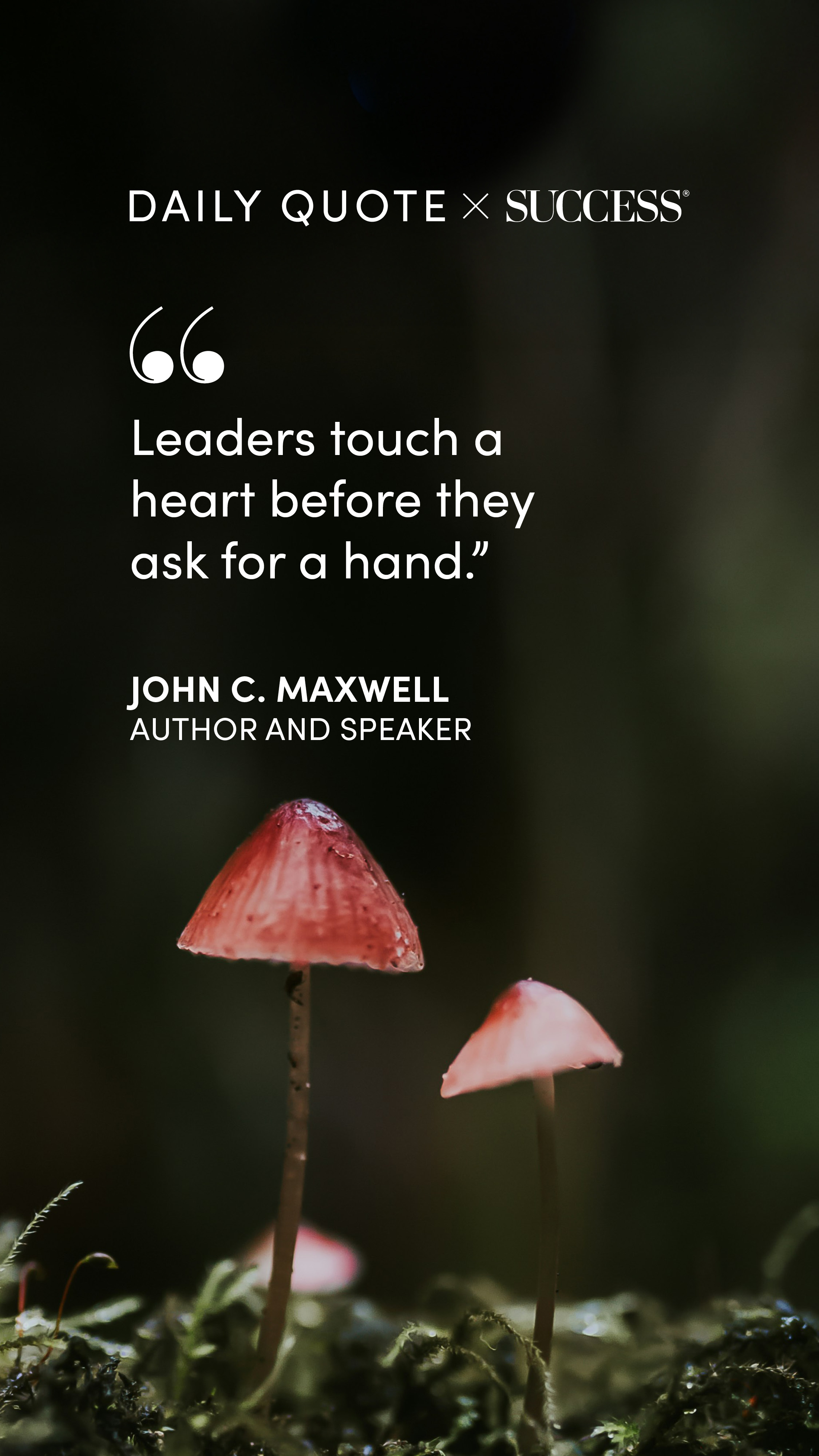 "Leaders touch a heart before they ask for a hand." — John C. Maxwell, on Lead with Heart