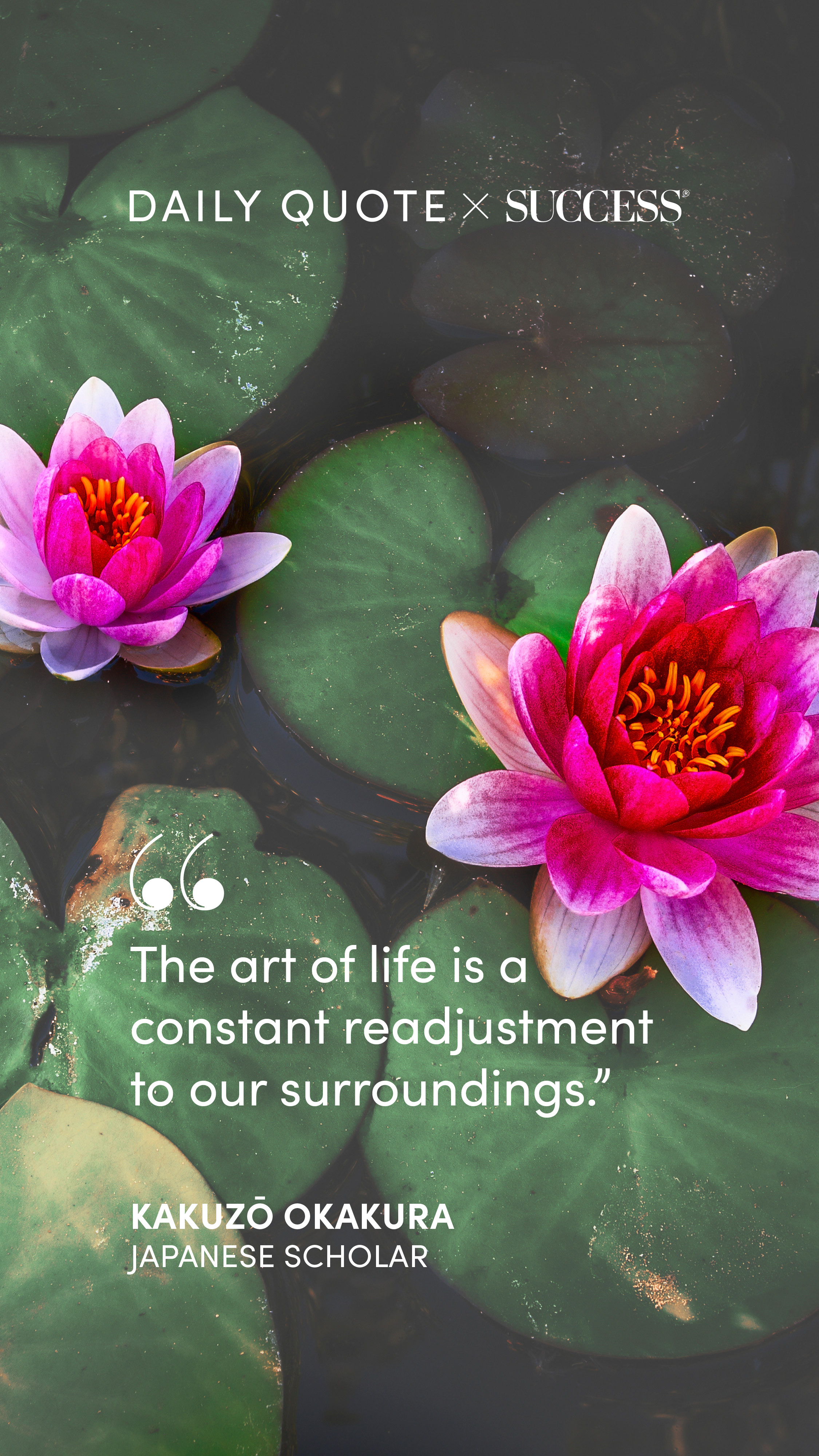 A recent SUCCESS daily quote graphic