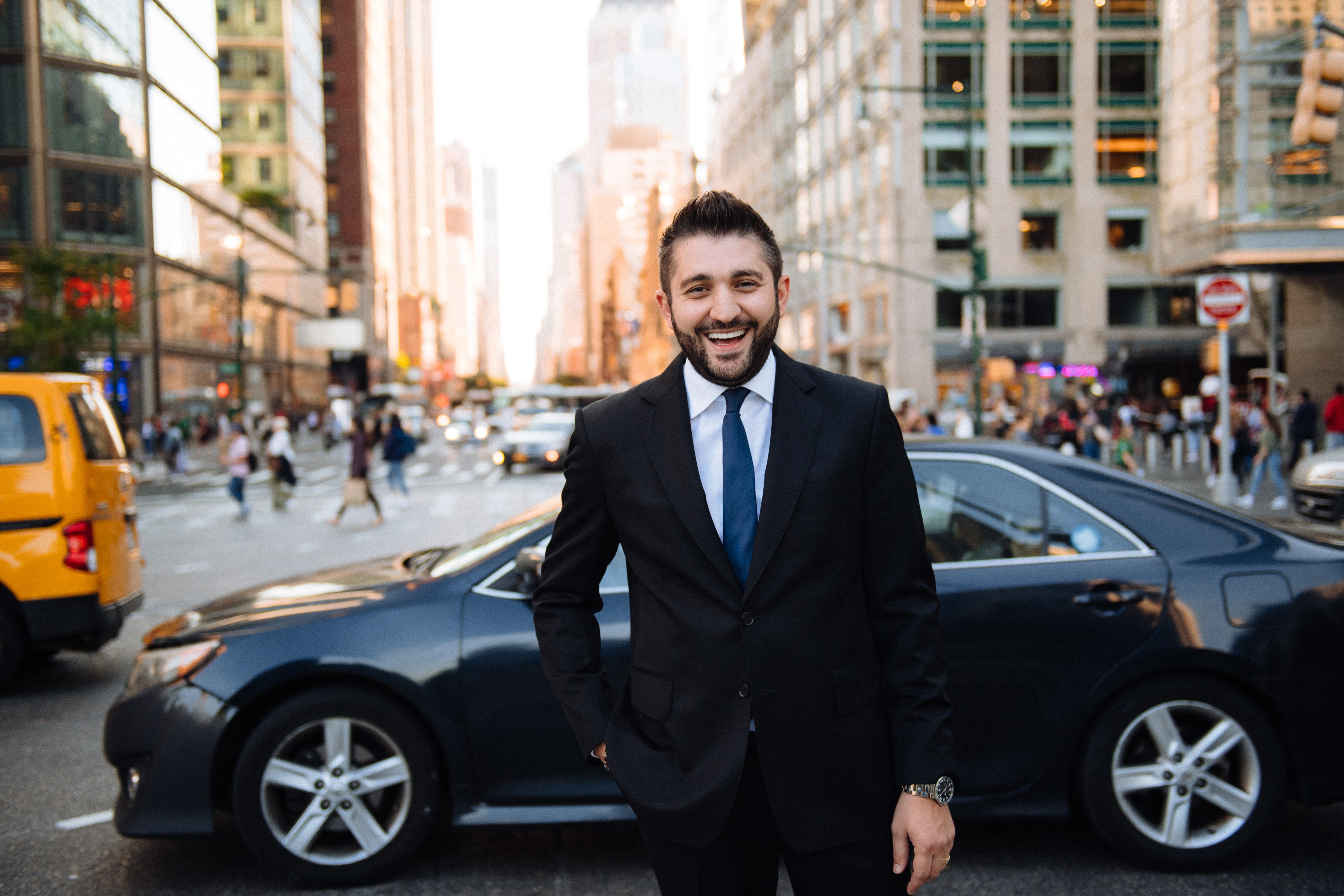 Liviu Tanase in a NYC street