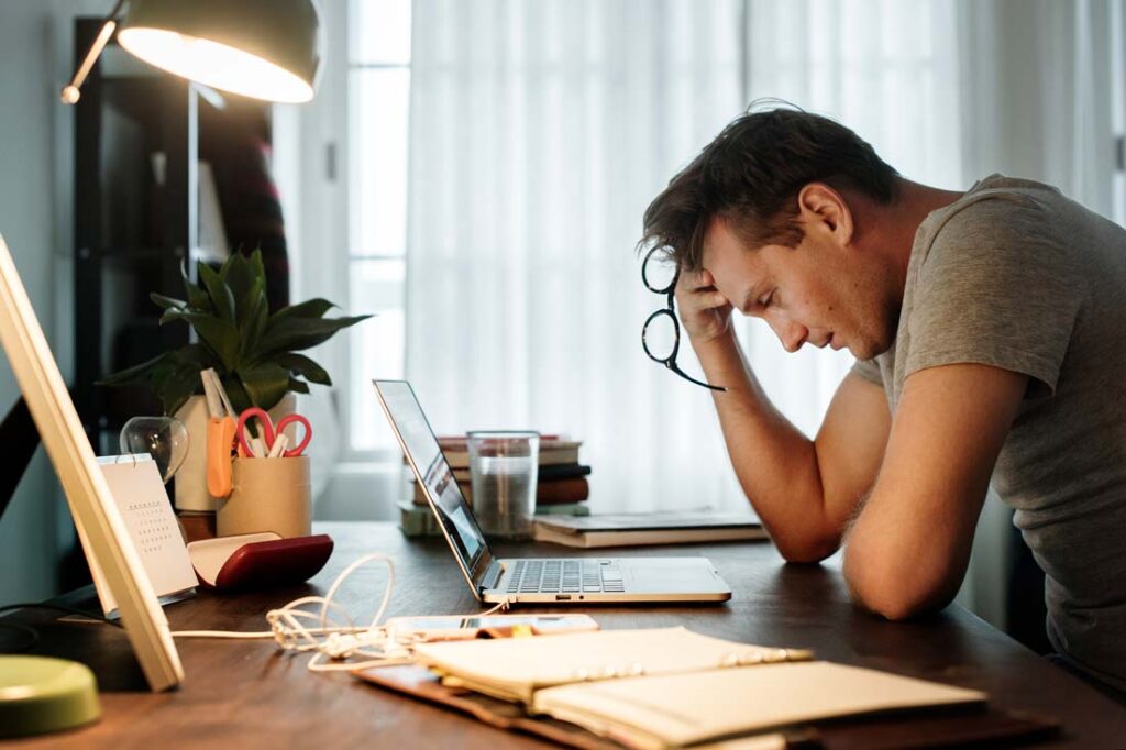 man feeling stress he needs to control