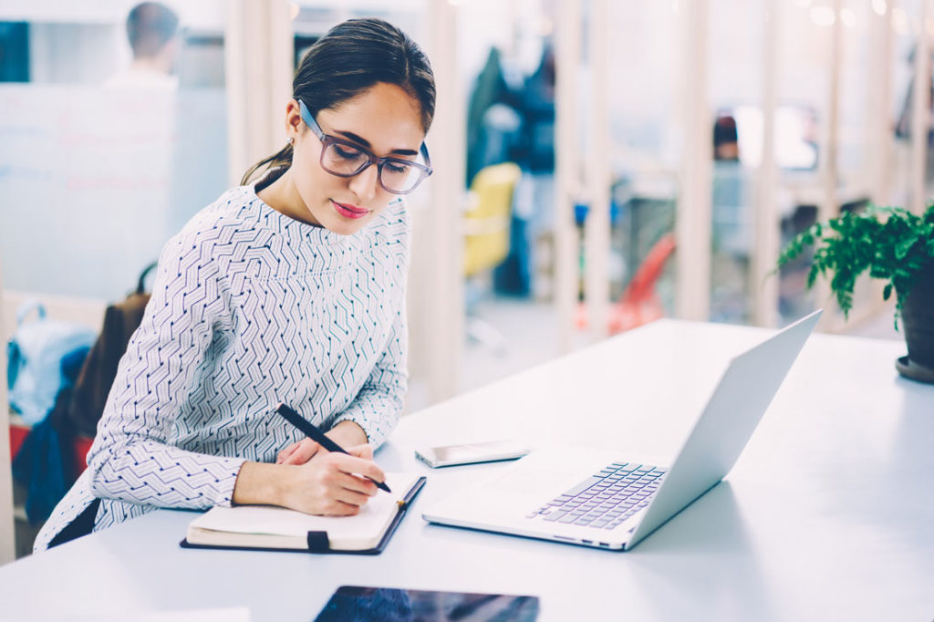 successful woman in healthy work environment