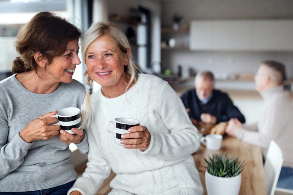 woman talking to trustworthy person