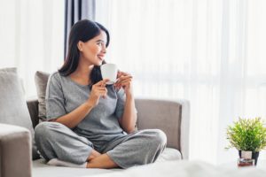 woman thinking about new year new you resolutions