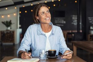 woman thinking about what it means to be successful