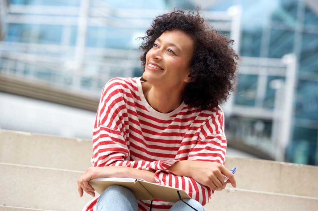 woman working on building self-confidence