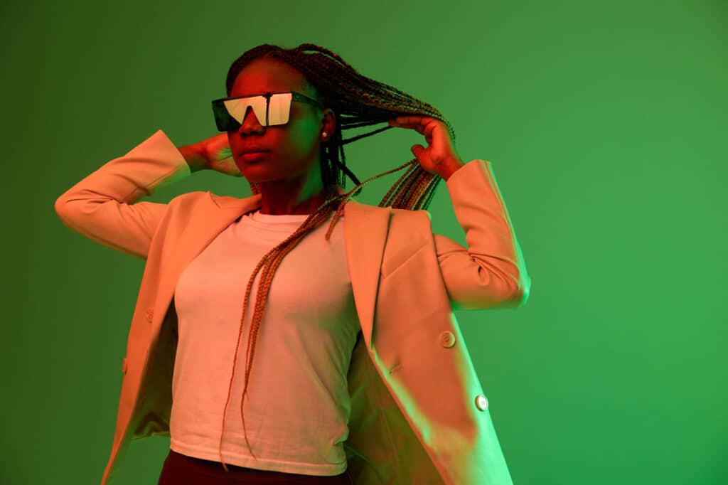 Bold African American women wearing shades, bold quotes