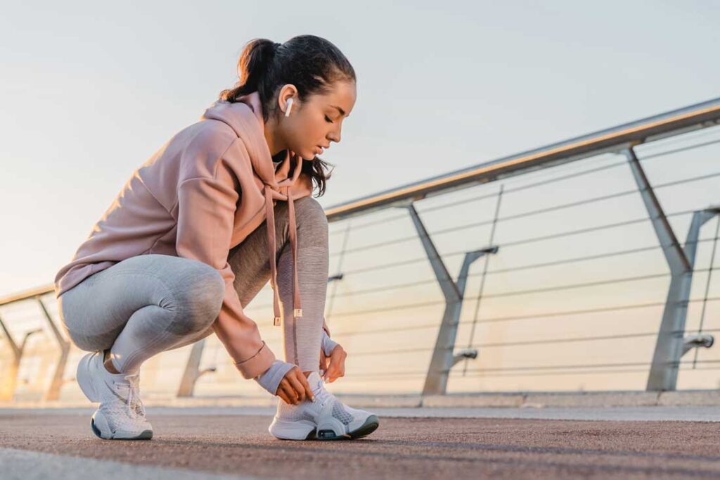 woman making a change by starting to exercise