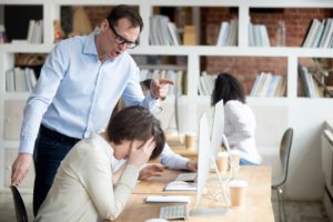 woman who has to deal with a bad boss