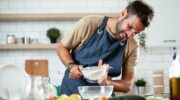man cooking as a creative personal development activity
