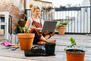 woman spring cleaning her life by making time for gardening passion