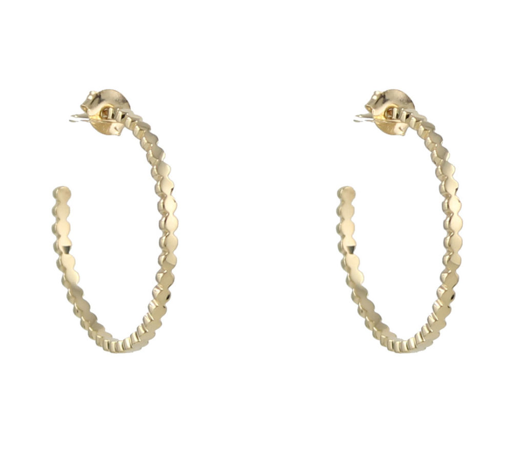 Peggy Li Jewelry's Dotted Hoop Earrings