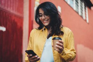 woman drinking coffee to boost energy