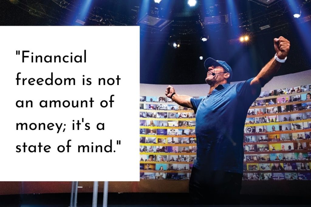 Financial Freedom Is Not An Amount Of Money Its A State Of Mind. 