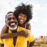 Happy smiling couple in a strong relationship