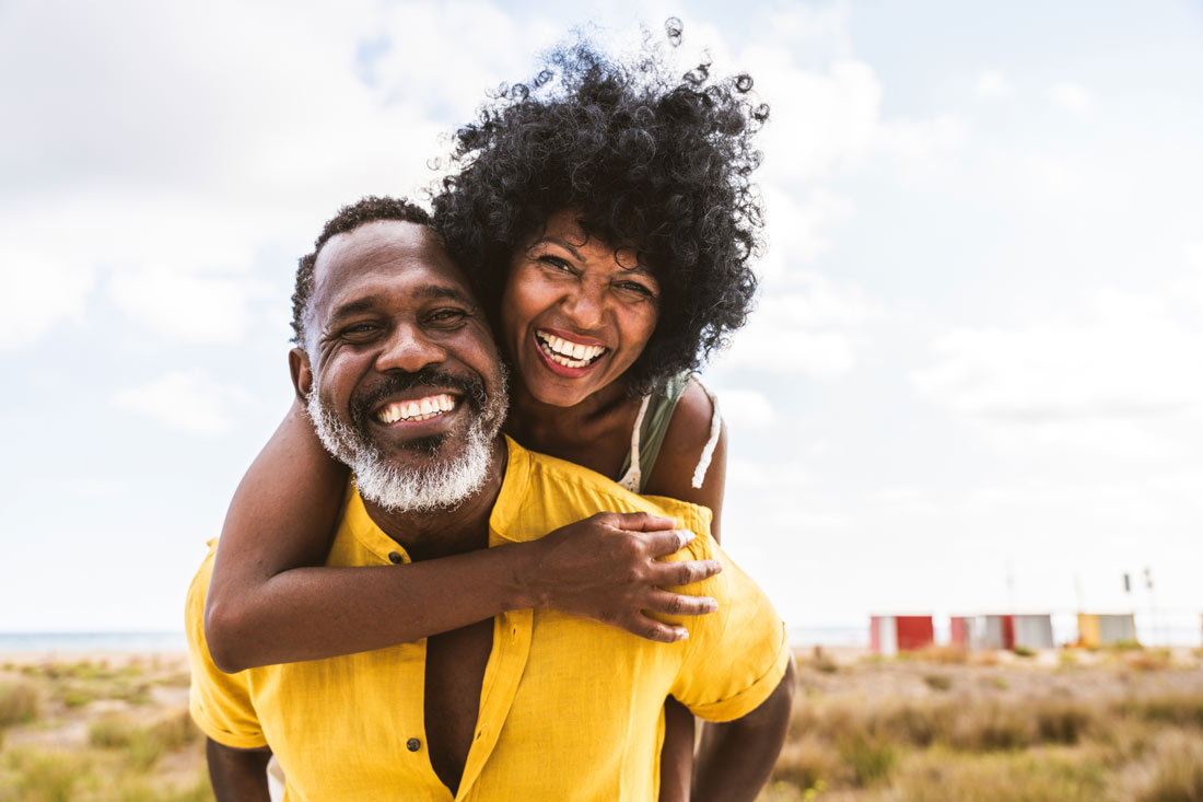 Happy smiling couple in a strong relationship