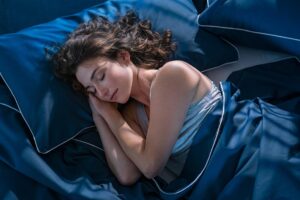 woman getting the best sleep ever