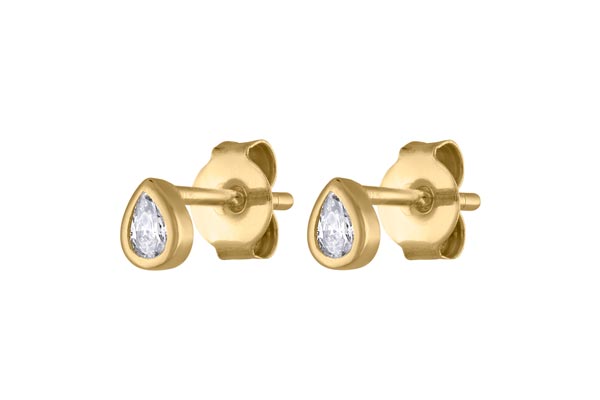 tiny dewdrop studs gold - 28 هدیه برتر برای خرید تعطیلات با بودجه