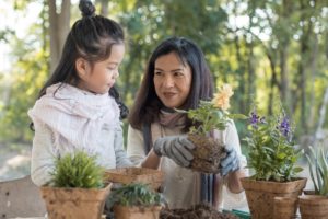 encourage growth mindset in kids by planting a garden