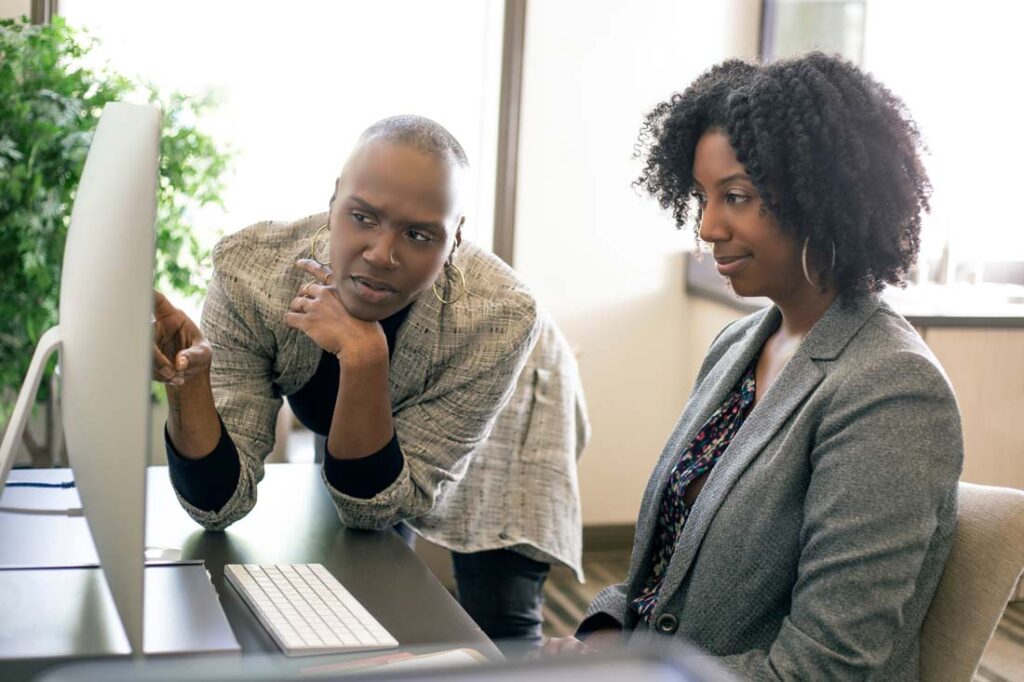 woman dealing with incompetent coworker