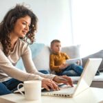 parent managing team at work from home