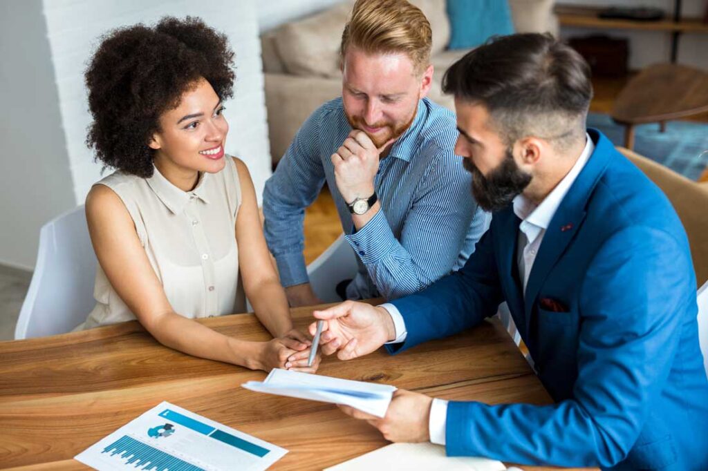 couple choosing a financial advisor to work with