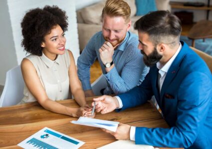 couple choosing a financial advisor to work with