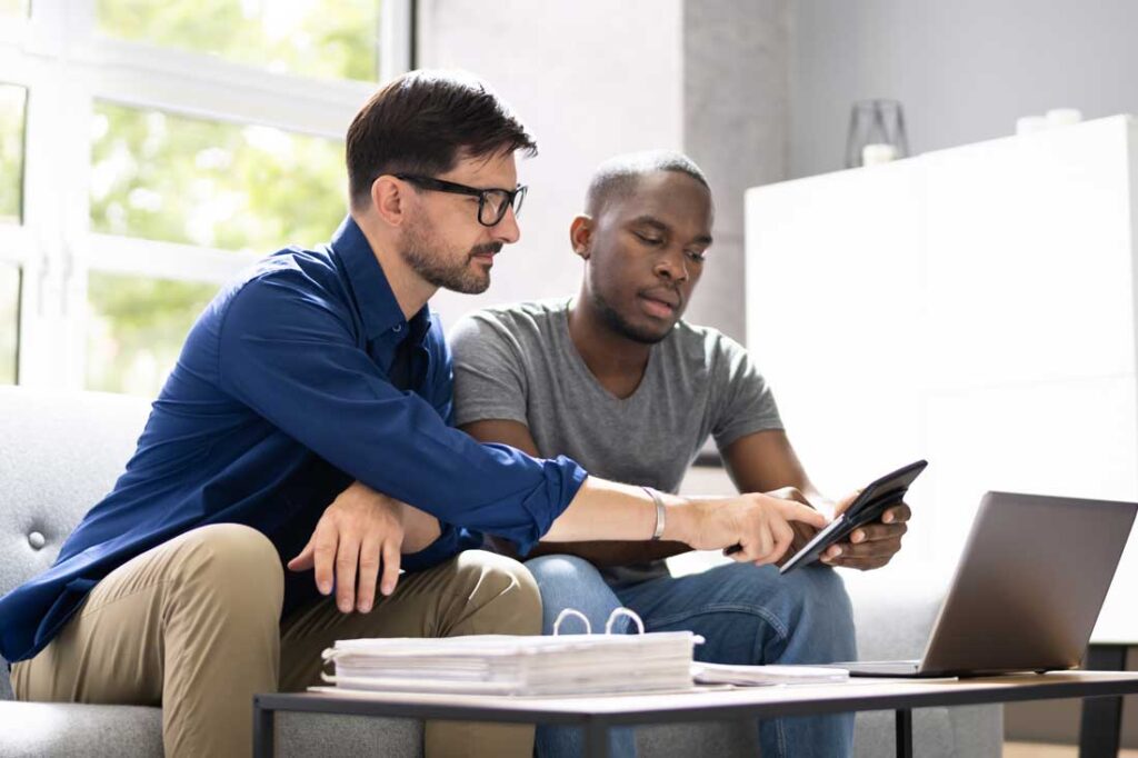 couple going over financial planning checklist