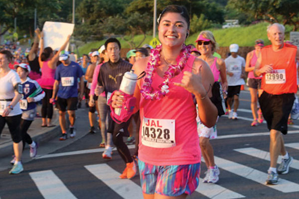 Honolulu Marathon runner on a relaxing, restorative, active vacation