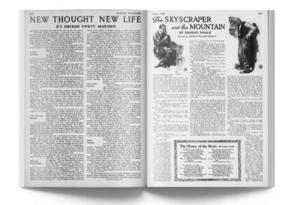 A photograph of an old copy of SUCCESS magazine open to an article about the mind-body connection