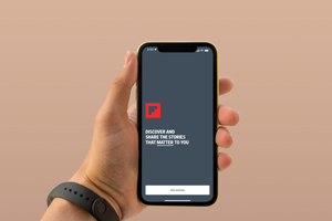 Flipboard app open on someone's phone in their hand, one of the most innovative companies of 2024