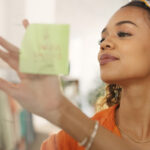 Woman learning how to make a vision board