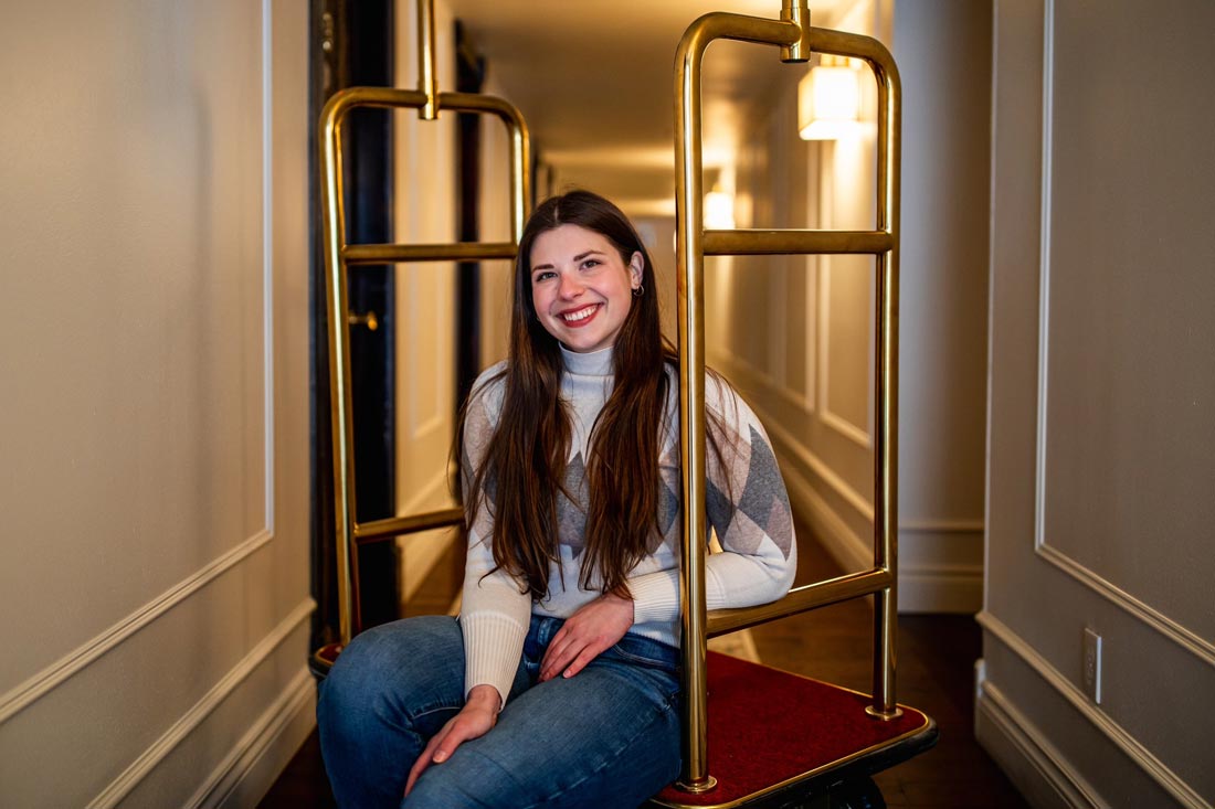 Emily Nelson, owner of The Brooks Hotel in Wallace, Idaho