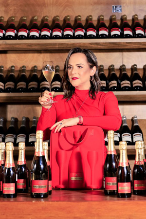 Sommelier Gina Estrada exemplifying women in wine