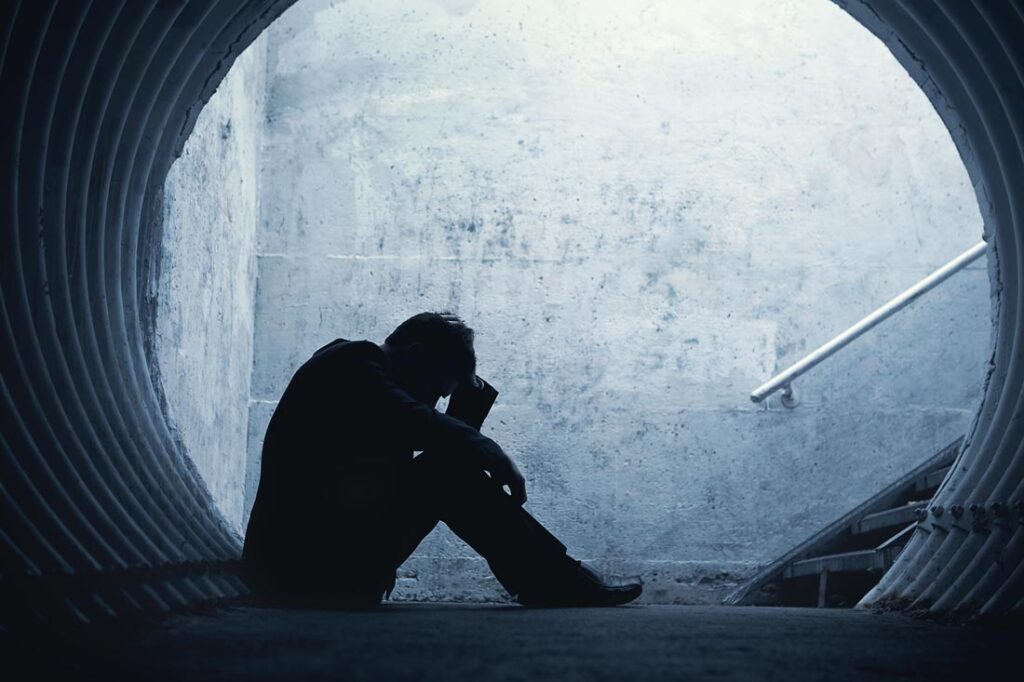 defeated business man learning from failure