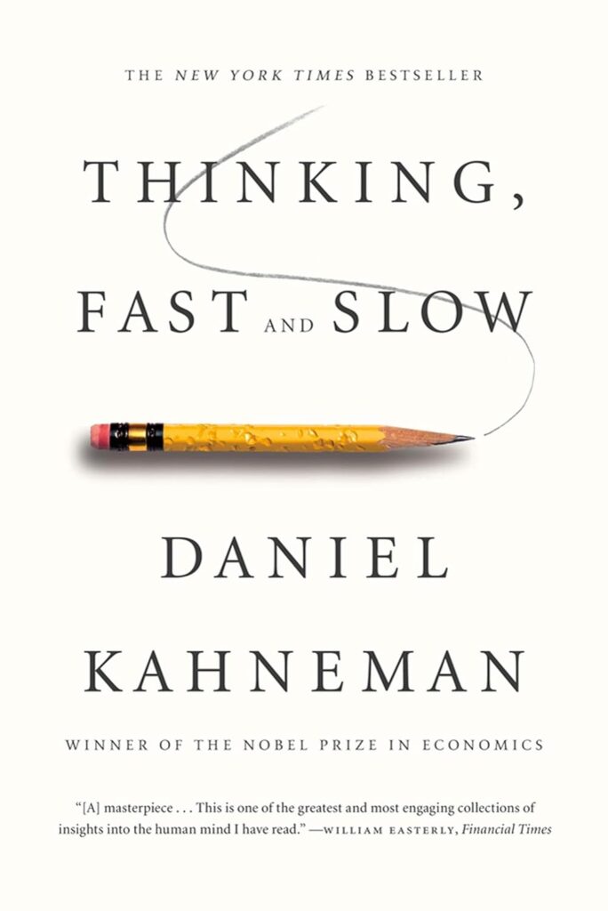 Cover of Thinking Fast and Slow, an award-winning book on communication 