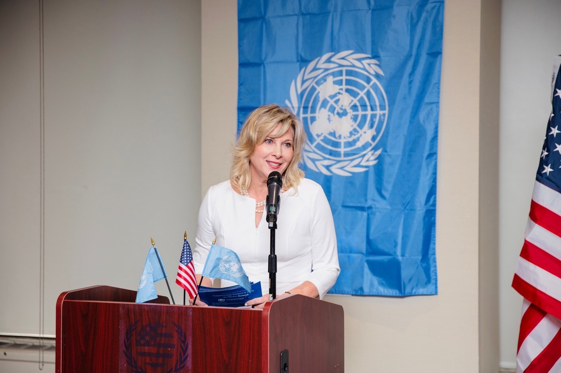 Zoe-Ann Bartlett speaking at the United Nations