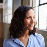 Resilient woman smiling