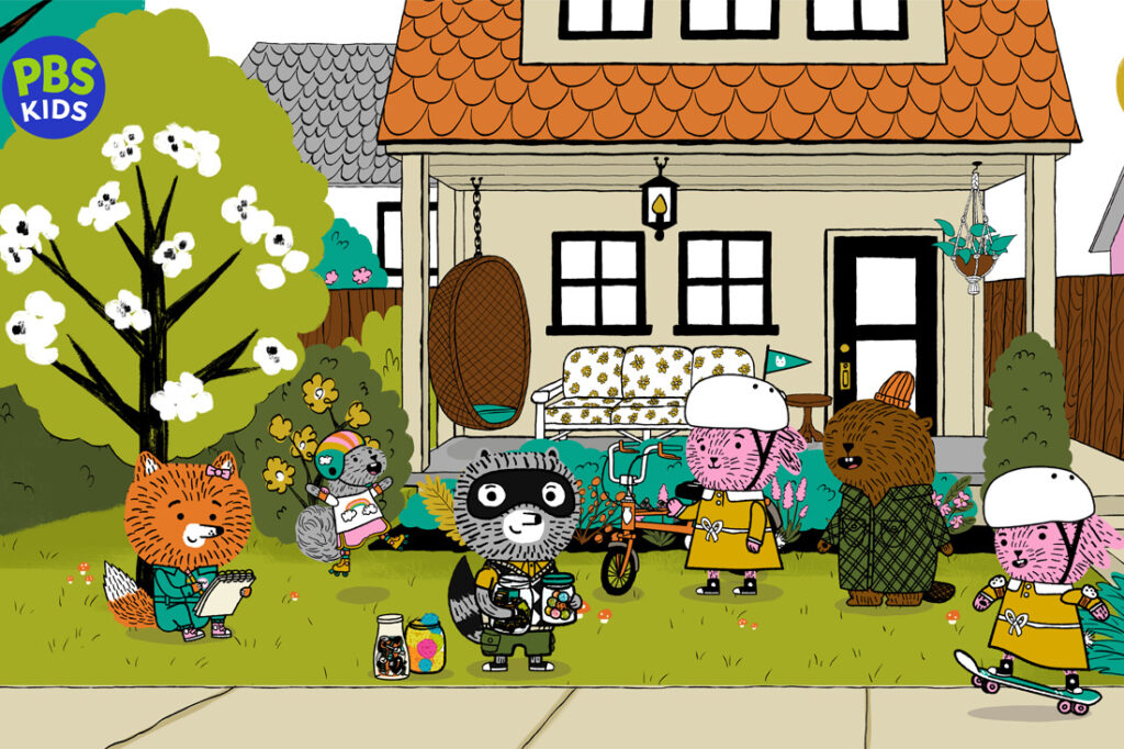 A group of PBS Kids characters.