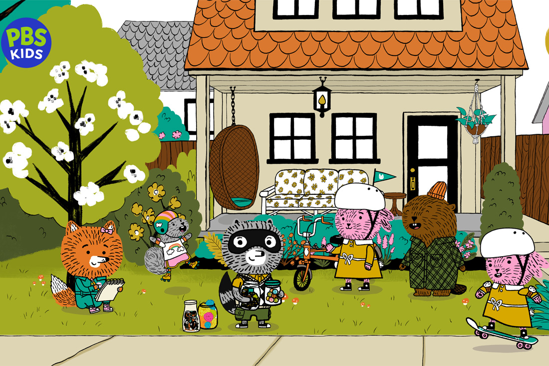 A group of PBS Kids characters.
