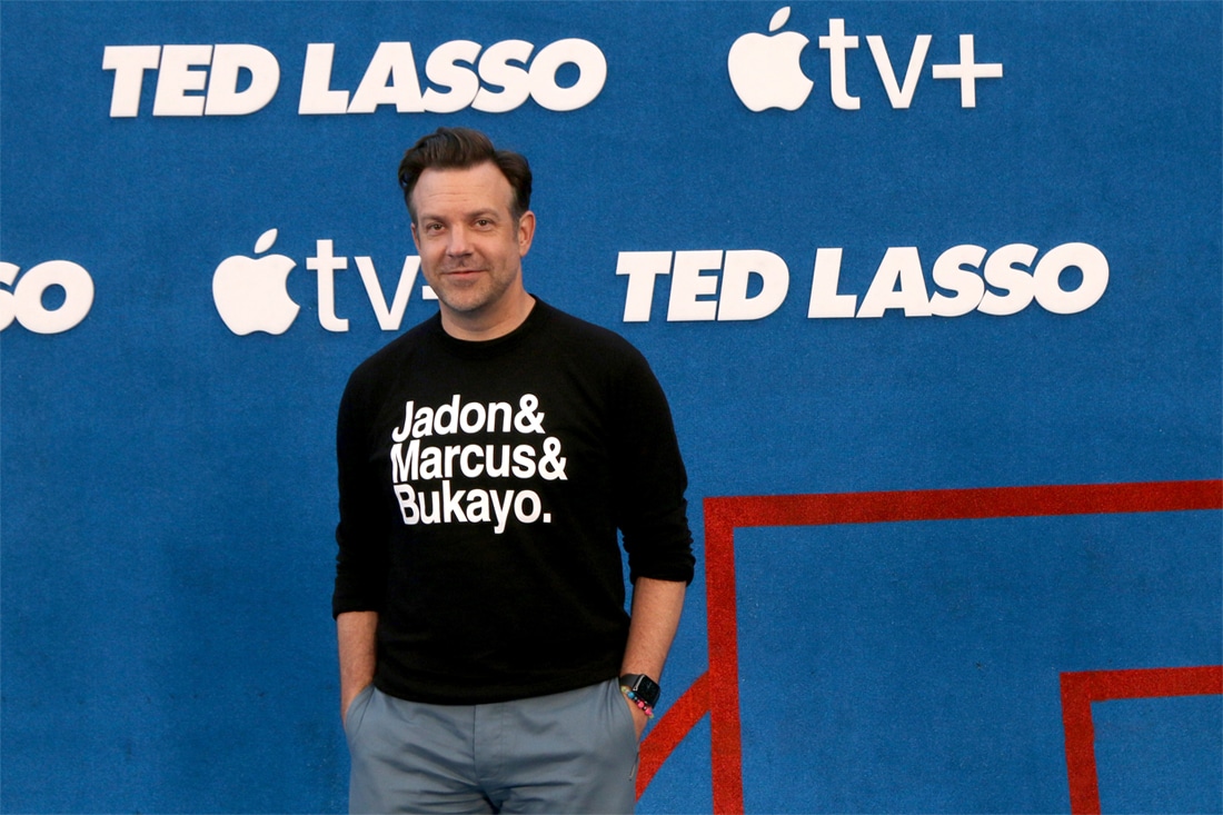 Jason Sudeikis at the Ted Lasso Season 2 Premiere Screening at the Pacific Design Center Rooftop on July 15, 2021 in Los Angeles, CA