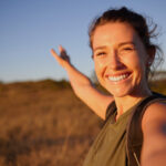 Happy woman protecting her sobriety