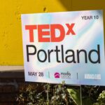A TEDx Portland sign